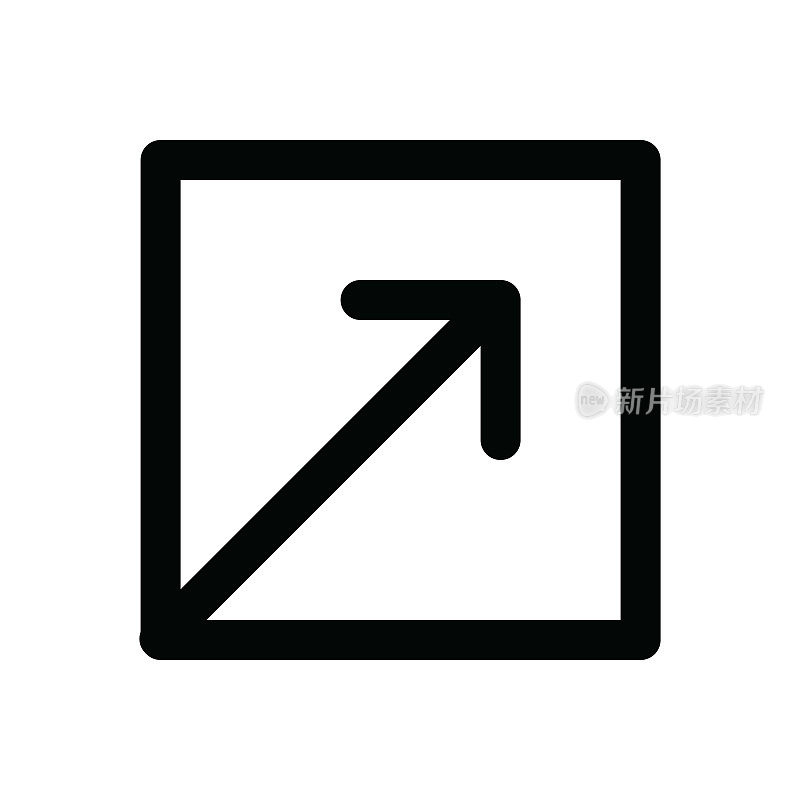 箭头细线图标-可编辑笔触