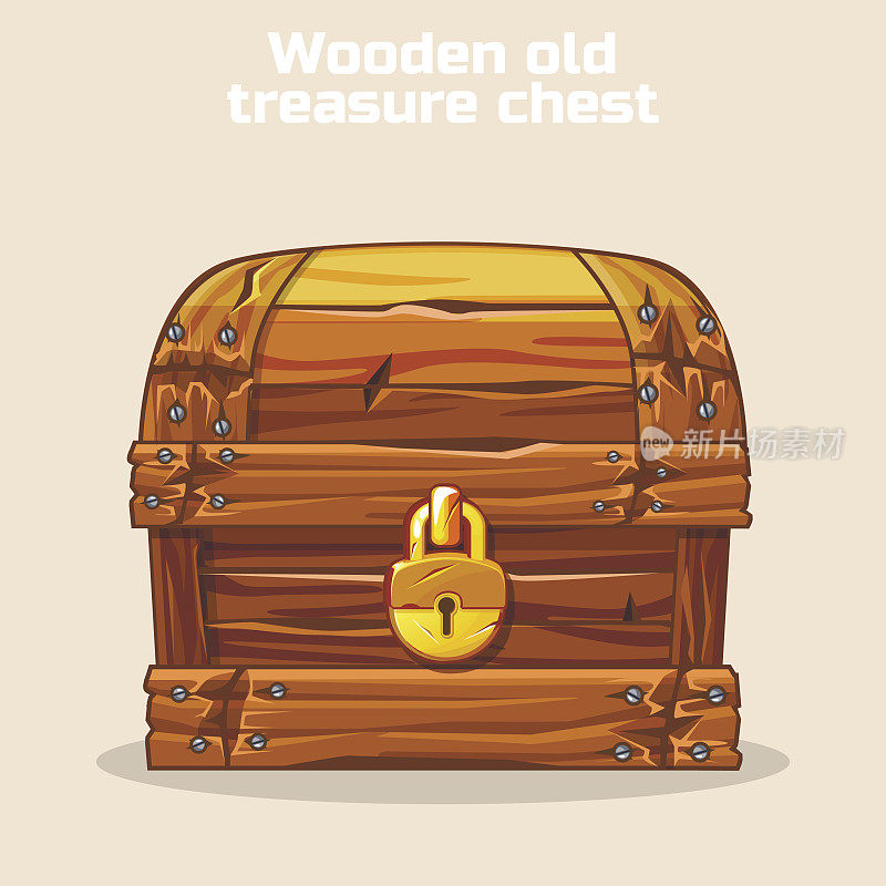 木制的古色古香的宝箱