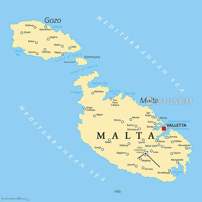 马耳他政治地图