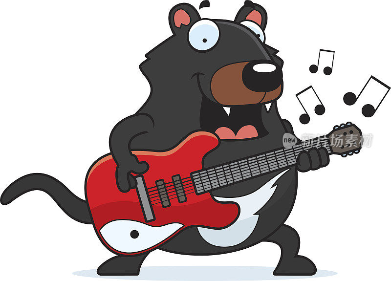 卡通袋獾吉他