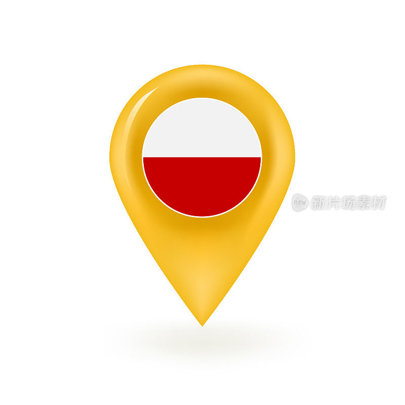 波兰地图引脚图标
