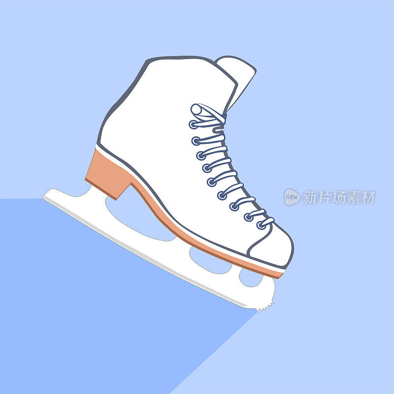 溜冰鞋在冰上跳舞的插图