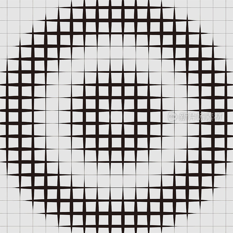 抽象黑白梯度圆检查条纹对称华丽图案背景