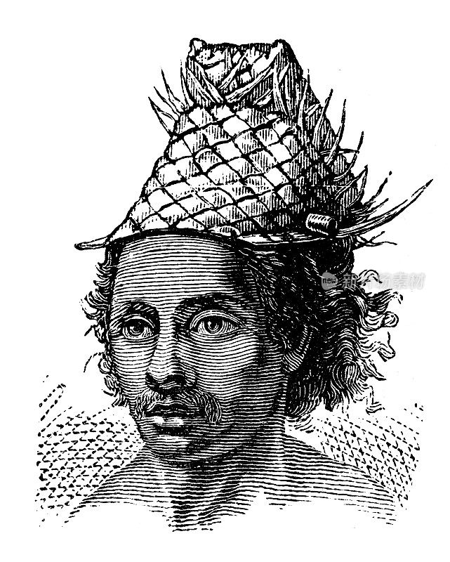 古董插图、民族志和土著文化:烂