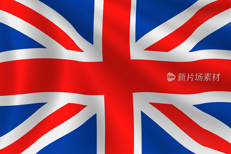 英国国旗。英国国旗。矢量标志背景。股票插图