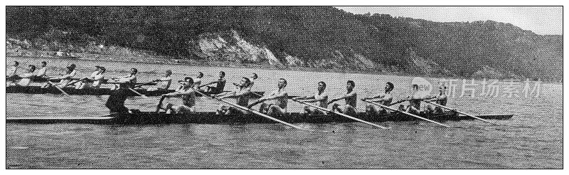 1897年的运动和消遣:划船，康威尔大学赛艇队
