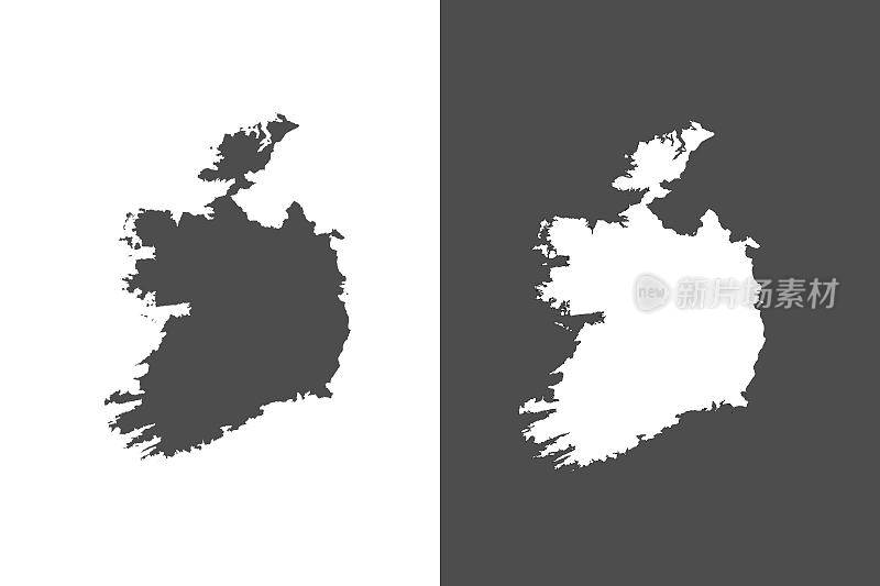 爱尔兰和北爱尔兰地图