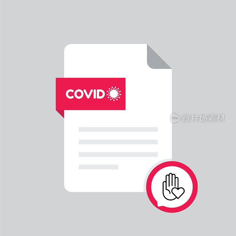 COVID-19流感大爆发的危险，流感毒株病例作为大流行概念横幅平面风格插图素材插图