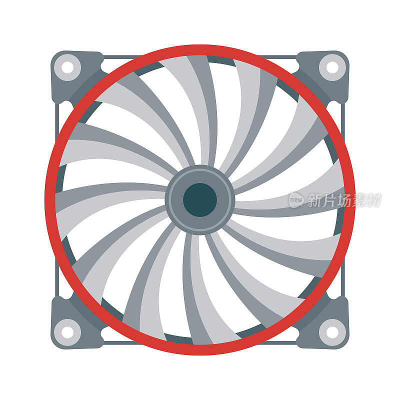透明背景上的PC风扇图标