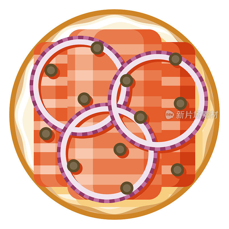 百吉饼和Lox图标上透明的背景