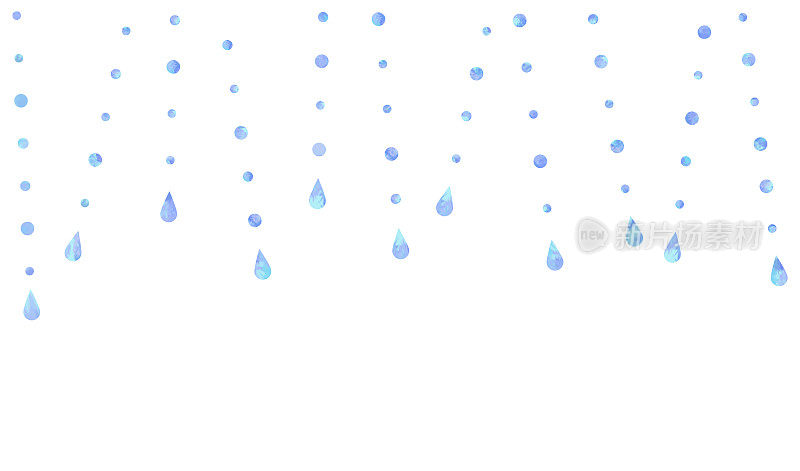 雨和水滴的插图