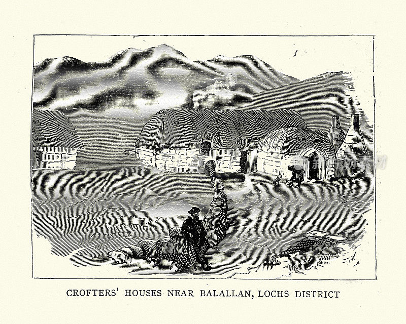 克罗夫特的房子，巴拉兰，刘易斯，外赫布里底群岛，维多利亚19世纪