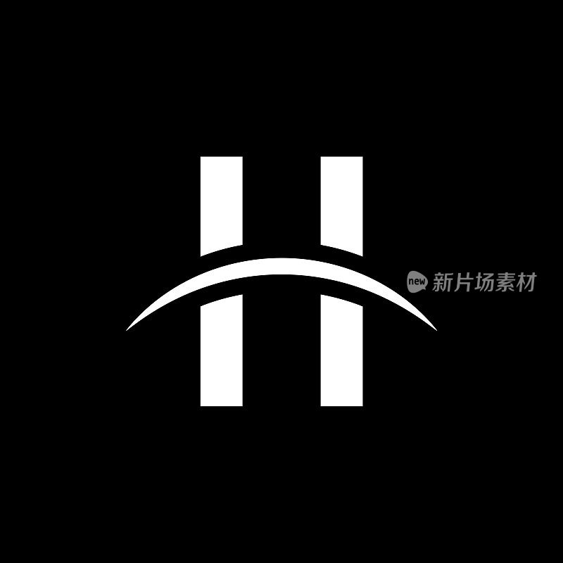 字母H实心标志