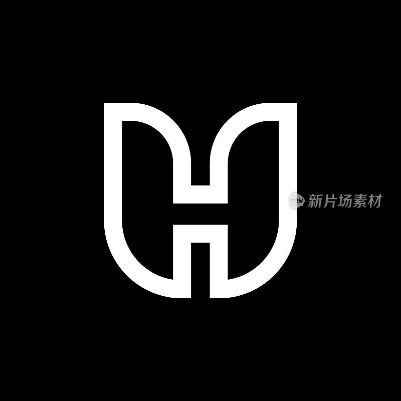 字母H实心标志