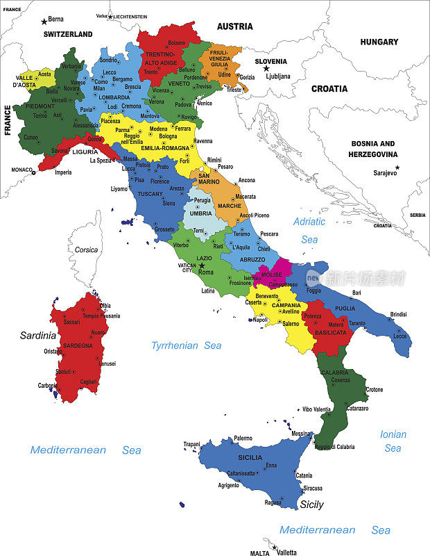 意大利政治地图