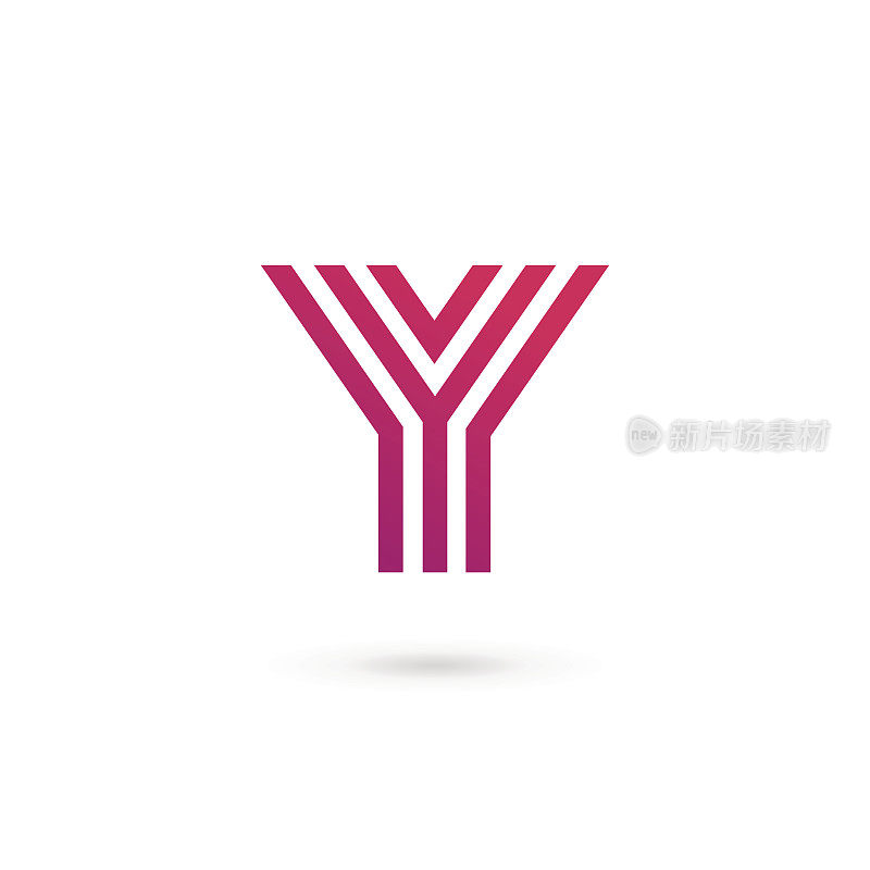 字母Y图标设计模板元素