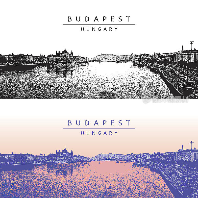 匈牙利布达佩斯全景。