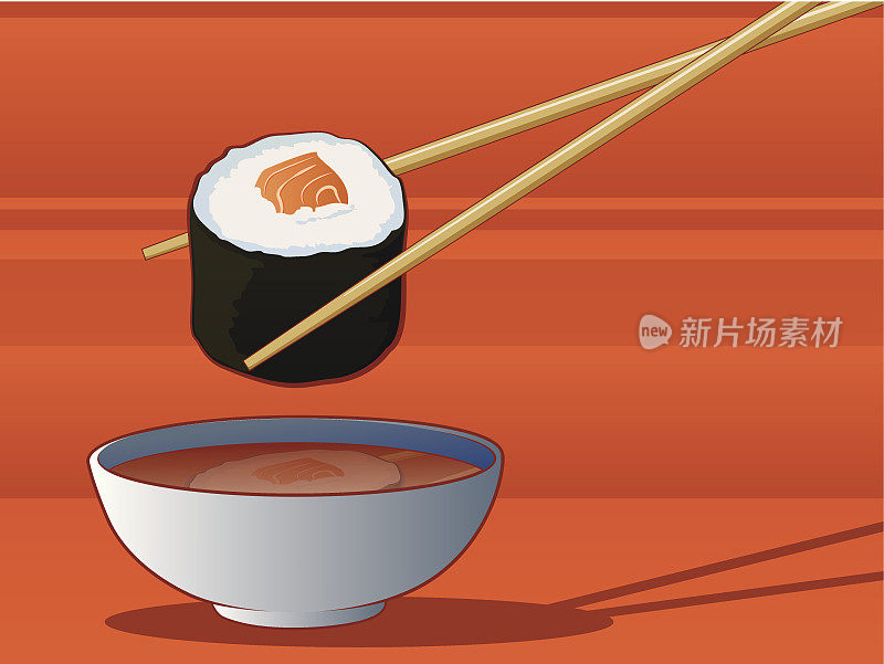 筷子寿司卡通