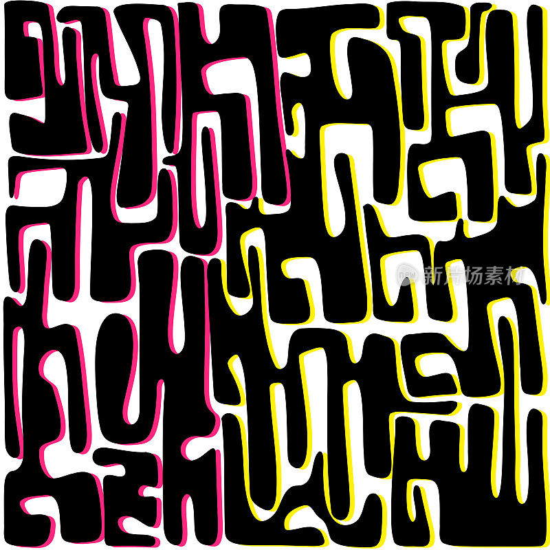 手绘抽象无缝图案