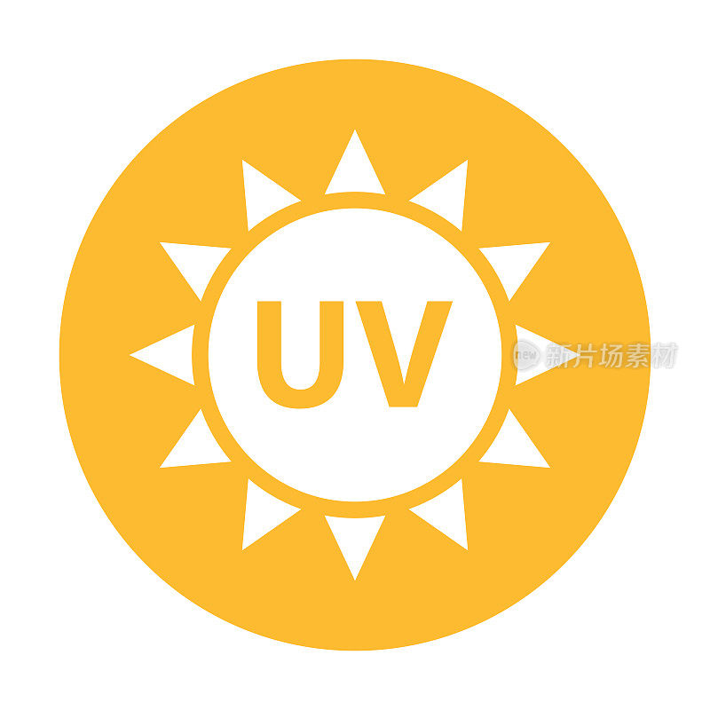UV辐射图标向量太阳紫外线符号图形设计，标志，网站，社交媒体，移动应用程序，ui插图。