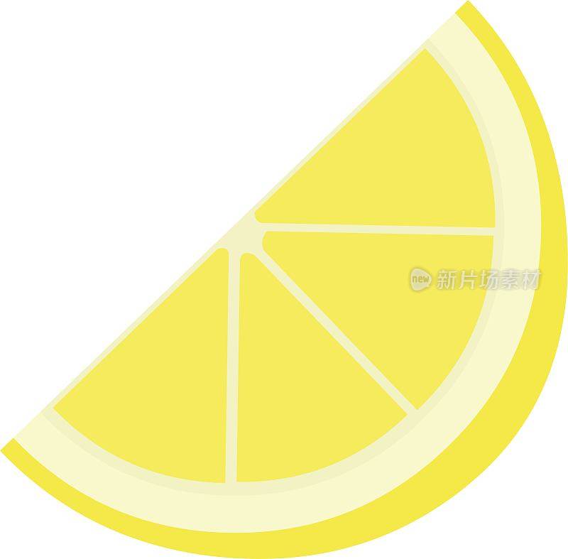 矢量插图柠檬段