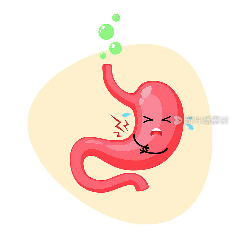 胃痛或胃绞痛的表现。