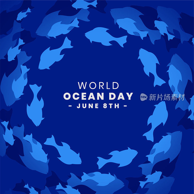 世界海洋日活动背景与水生鱼类漩涡概念