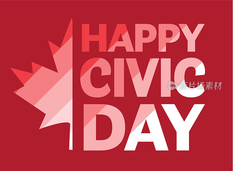 快乐公民节日加拿大问候网页横幅设计模板