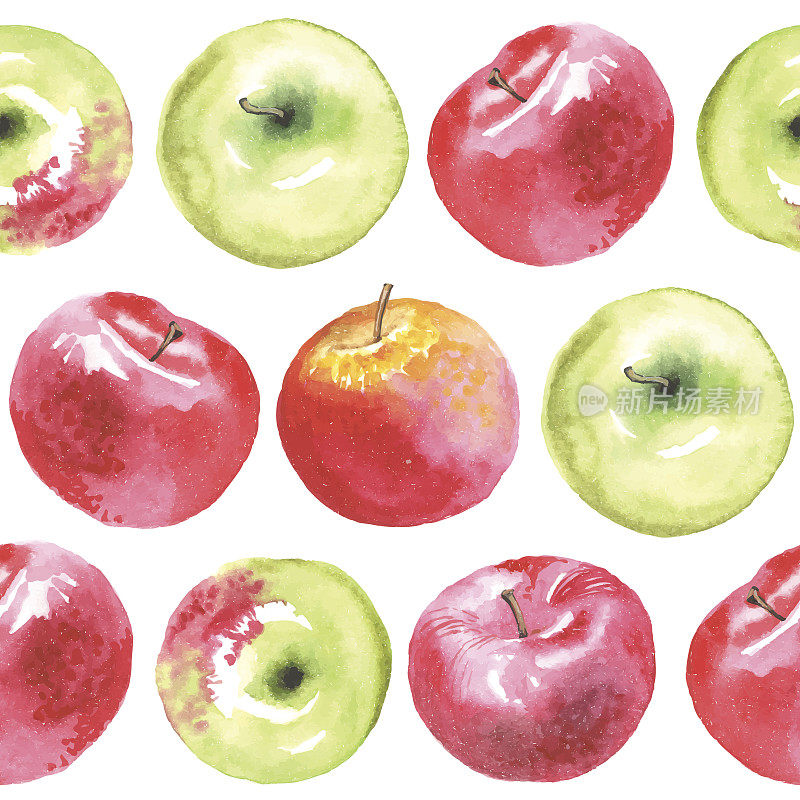 可爱的秋季苹果图案