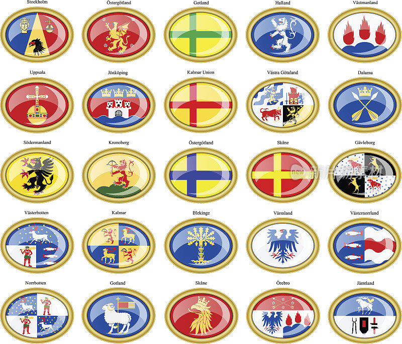 瑞典各县的国旗。