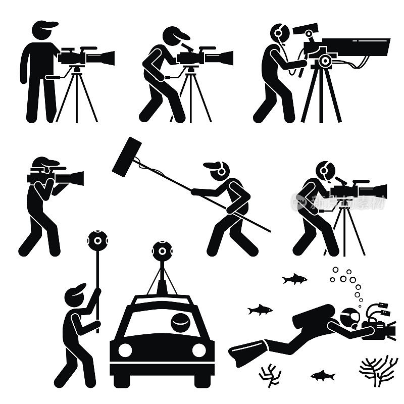 摄像师，电影制作人，电影摄影师和摄影师。