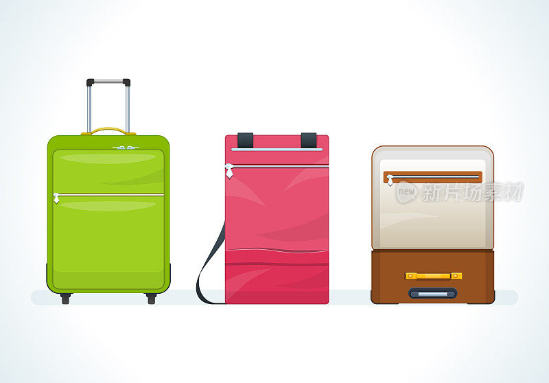 带轮子的旅行箱，日常生活的旅行袋，旅行箱旅行