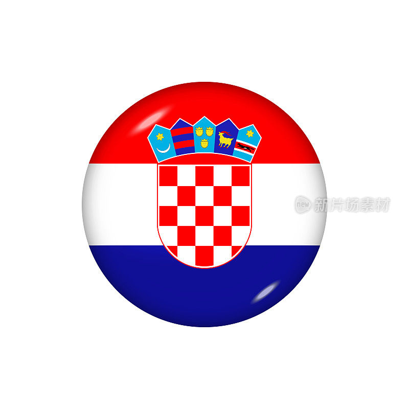 光滑的旗帜象征克罗地亚