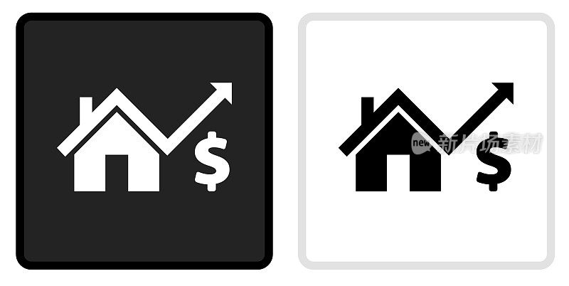 房屋价格图标上的黑色按钮与白色滚动