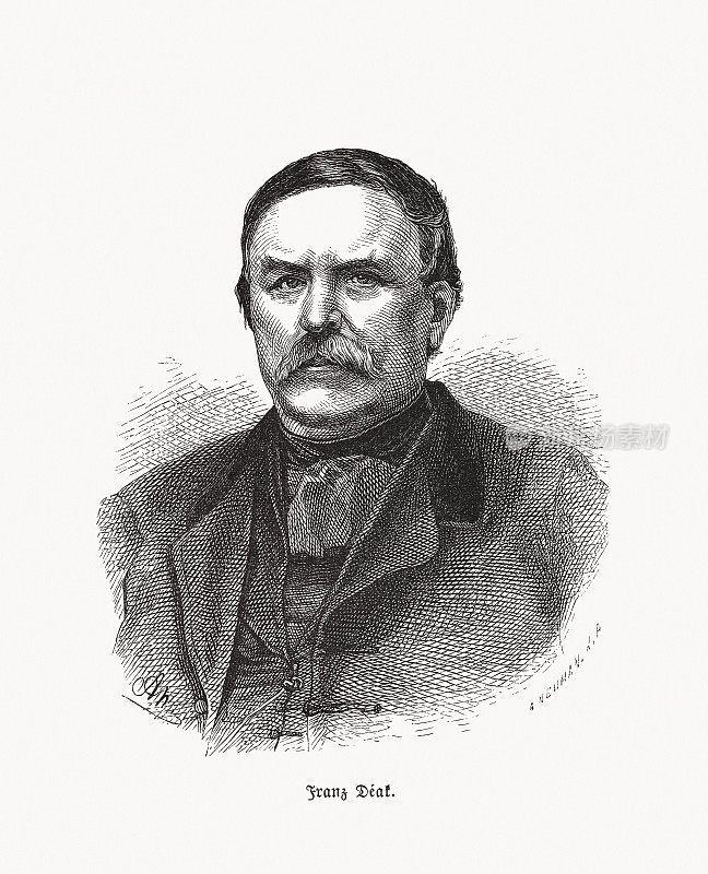 弗朗西斯・迪克(1803-1876)，匈牙利政治家，木刻，1893年出版