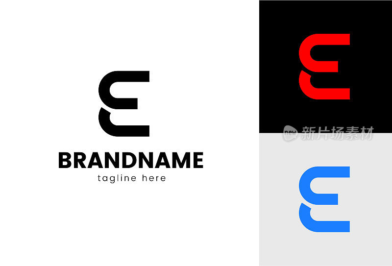 字母E标志套装
