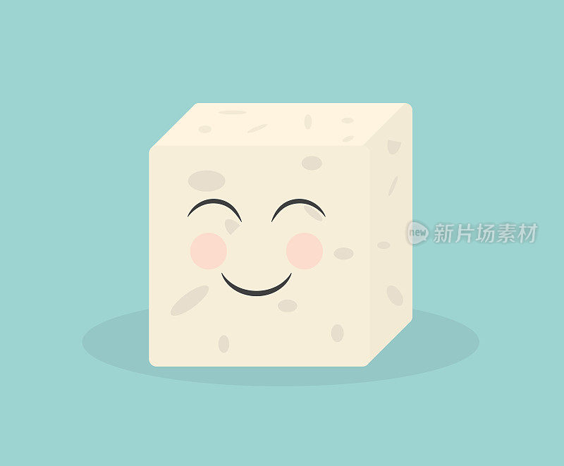 微笑豆腐块，素食者的蛋白质来源