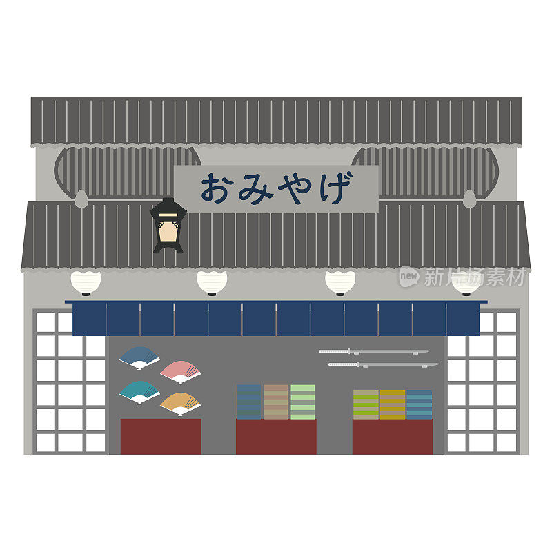 由京都一幢旧联排别墅改造而成的历史悠久的纪念品商店