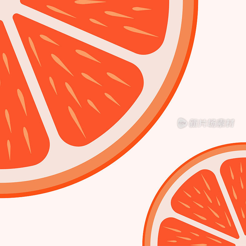 新鲜橙在平面设计，流行艺术风格