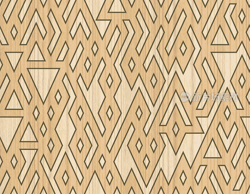 无缝抽象木材纹理图案