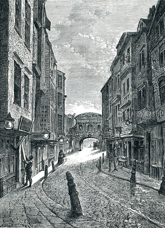屠夫街，白教堂，十九世纪的英国伦敦
