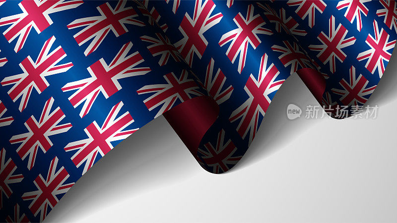 EPS10矢量爱国背景与英国国旗的颜色。