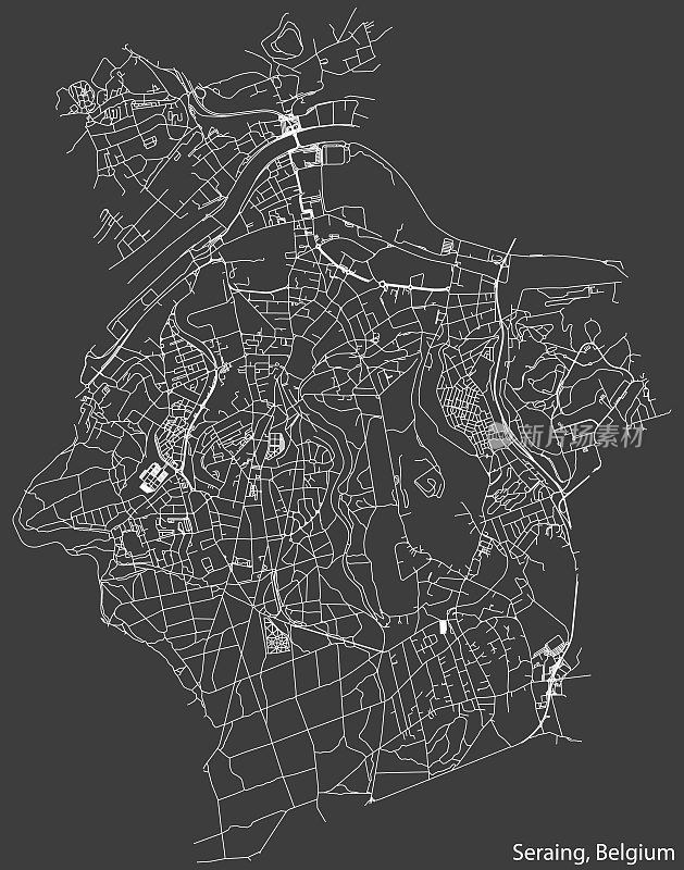 比利时SERAING的街道地图