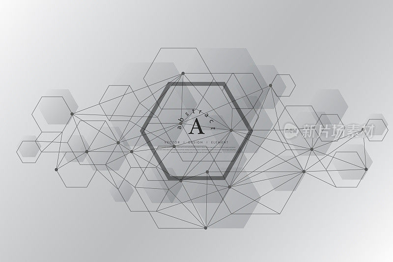 摘要六边形背景。