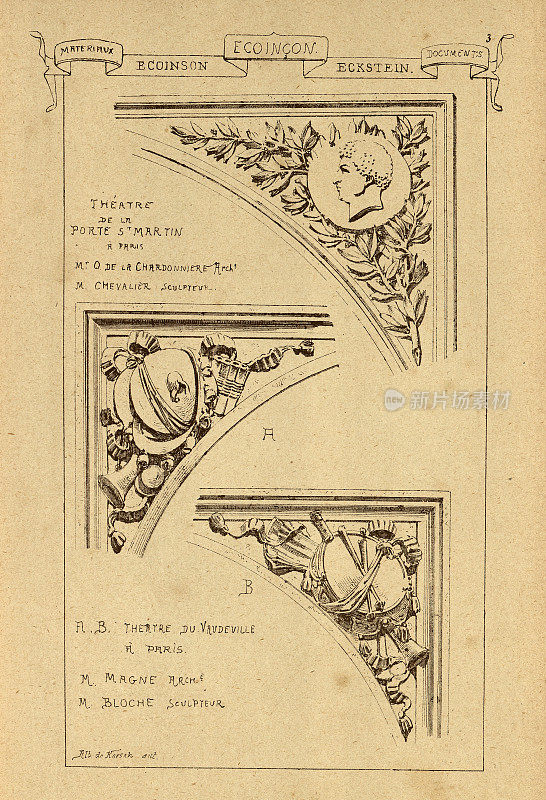 建筑基石，经济会议，巴黎剧院，建筑史，装饰和设计，艺术，法国，维多利亚，19世纪