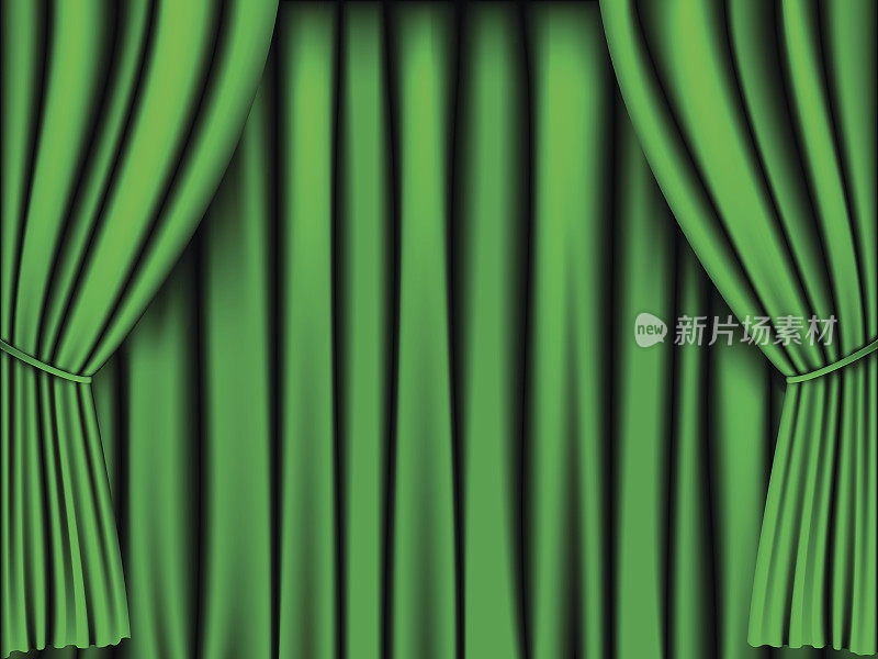 绿色的窗帘
