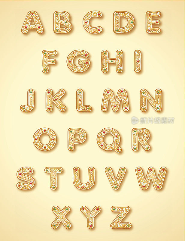 姜饼字母表
