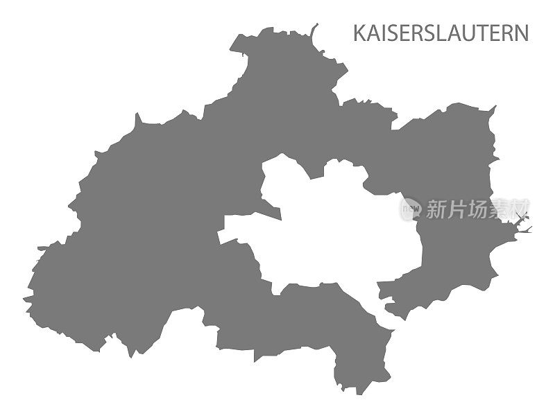 莱茵兰-普法尔茨的凯泽斯劳滕格雷县地图