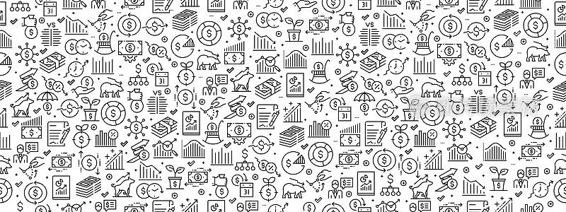 无缝模式与投资图标