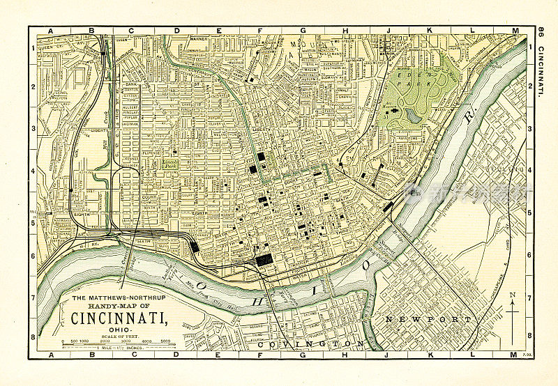 辛辛那提地图1898